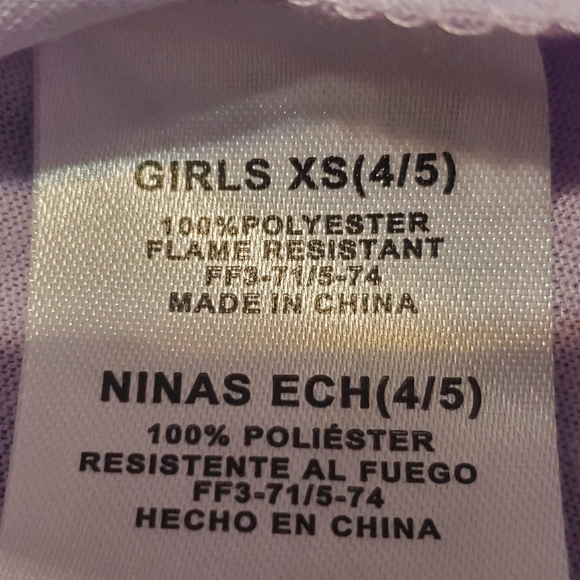 NWT Disney Princess Kids Girl's Long Sleeved Nightgown Pajamas XS 4/5 - Picture 5 of 6